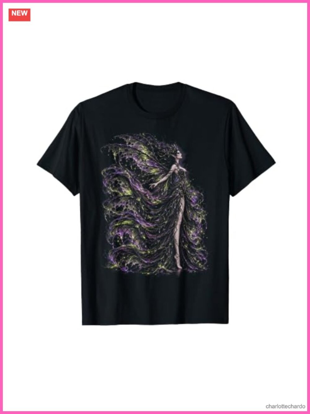 Dark Fairy Dancer Halloween T-Shirt Gothic Fantasy Tee